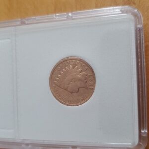1897 Copper Indian Penny With Case Protect